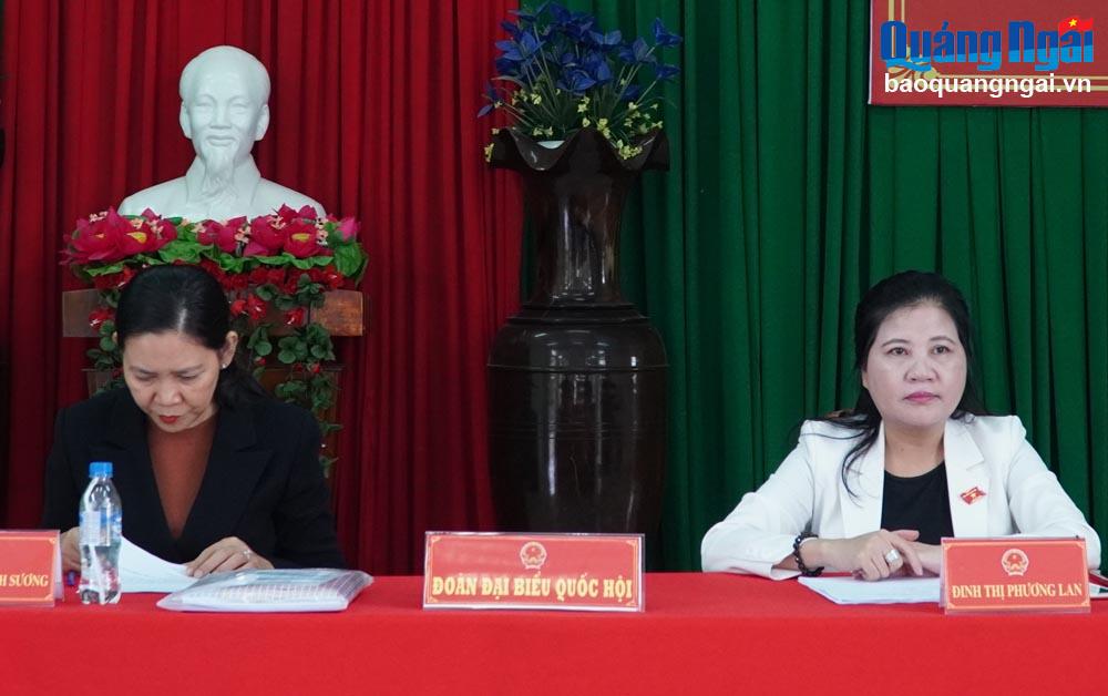 Đoàn Đại biểu Quốc hội tỉnh tiếp xúc cử tri xã Hành Tín Tây và Sơn Nham