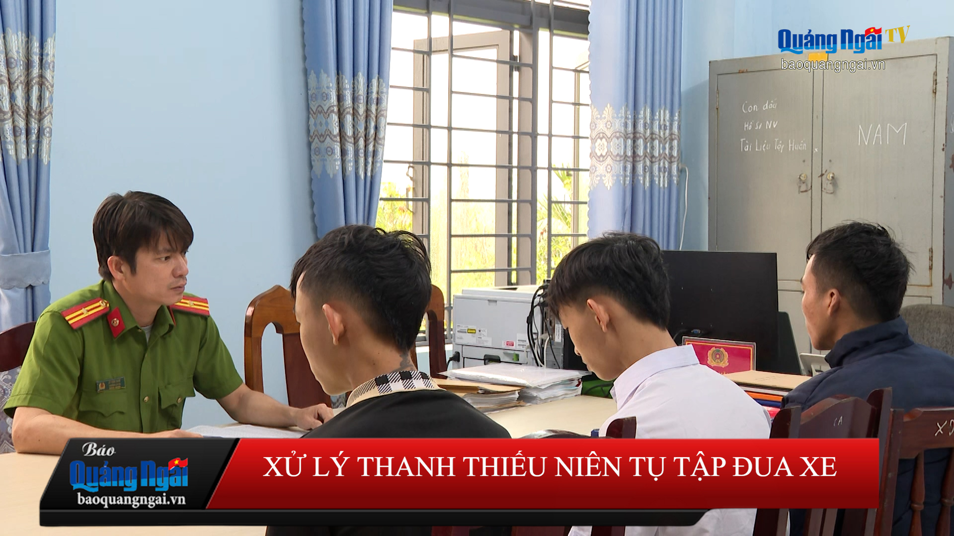 [Video]. Xử lý thanh thiếu niên tụ tập đua xe