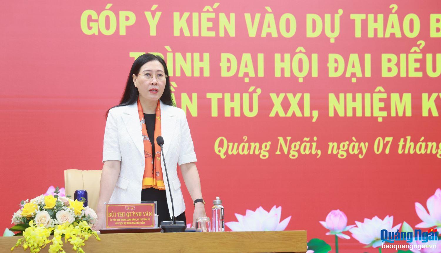 Góp ý dự thảo Báo cáo chính trị Đại hội Đảng bộ tỉnh