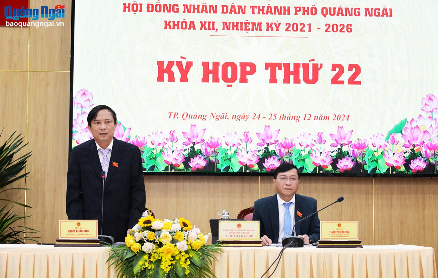 Kỳ họp thứ 22 HĐND TP.Quảng Ngãi thông qua 4 nghị quyết quan trọng