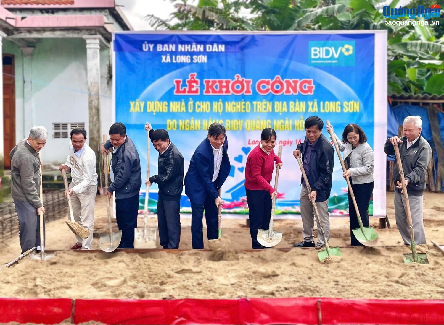 BIDV Quảng Ngãi khởi công xây dựng nhà ở cho người nghèo