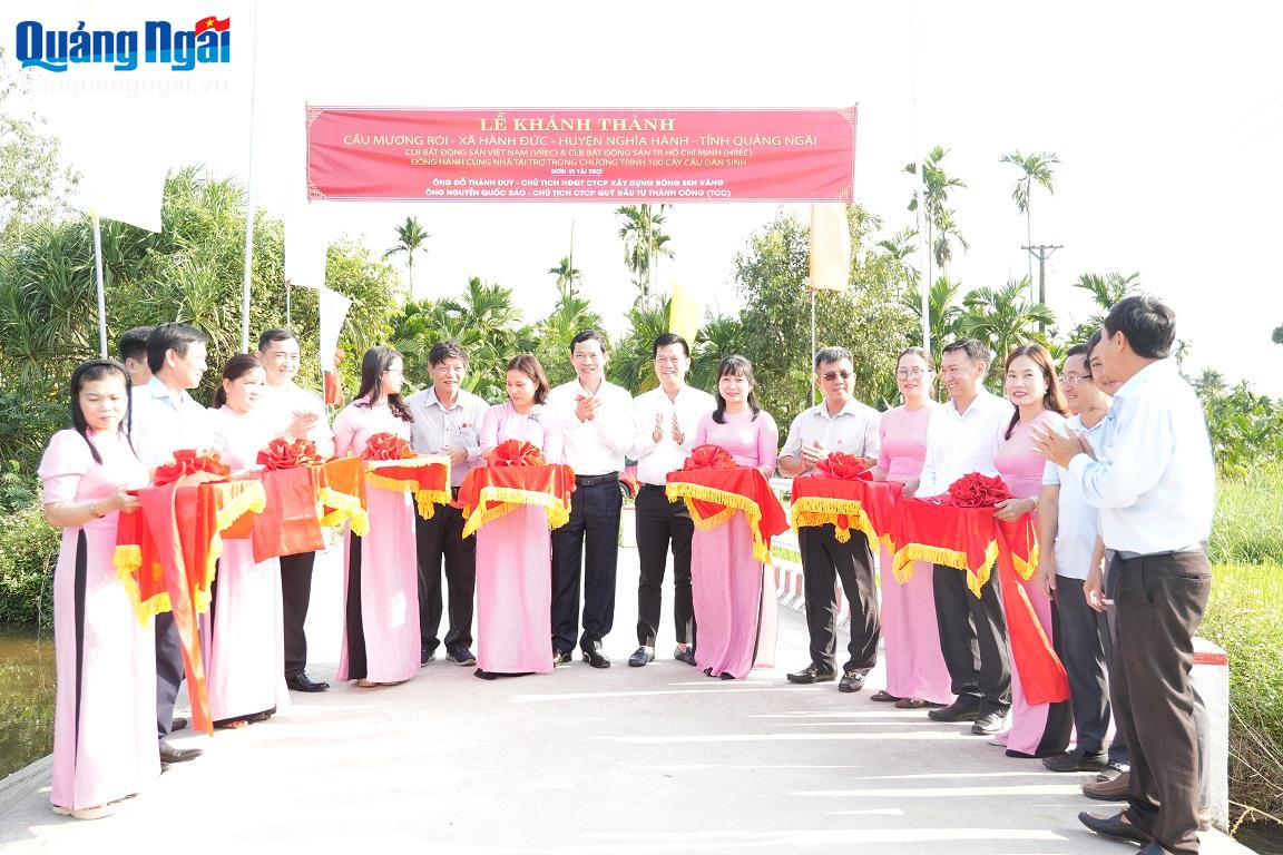 Khánh thành, đưa vào sử dụng cầu Mương Rói