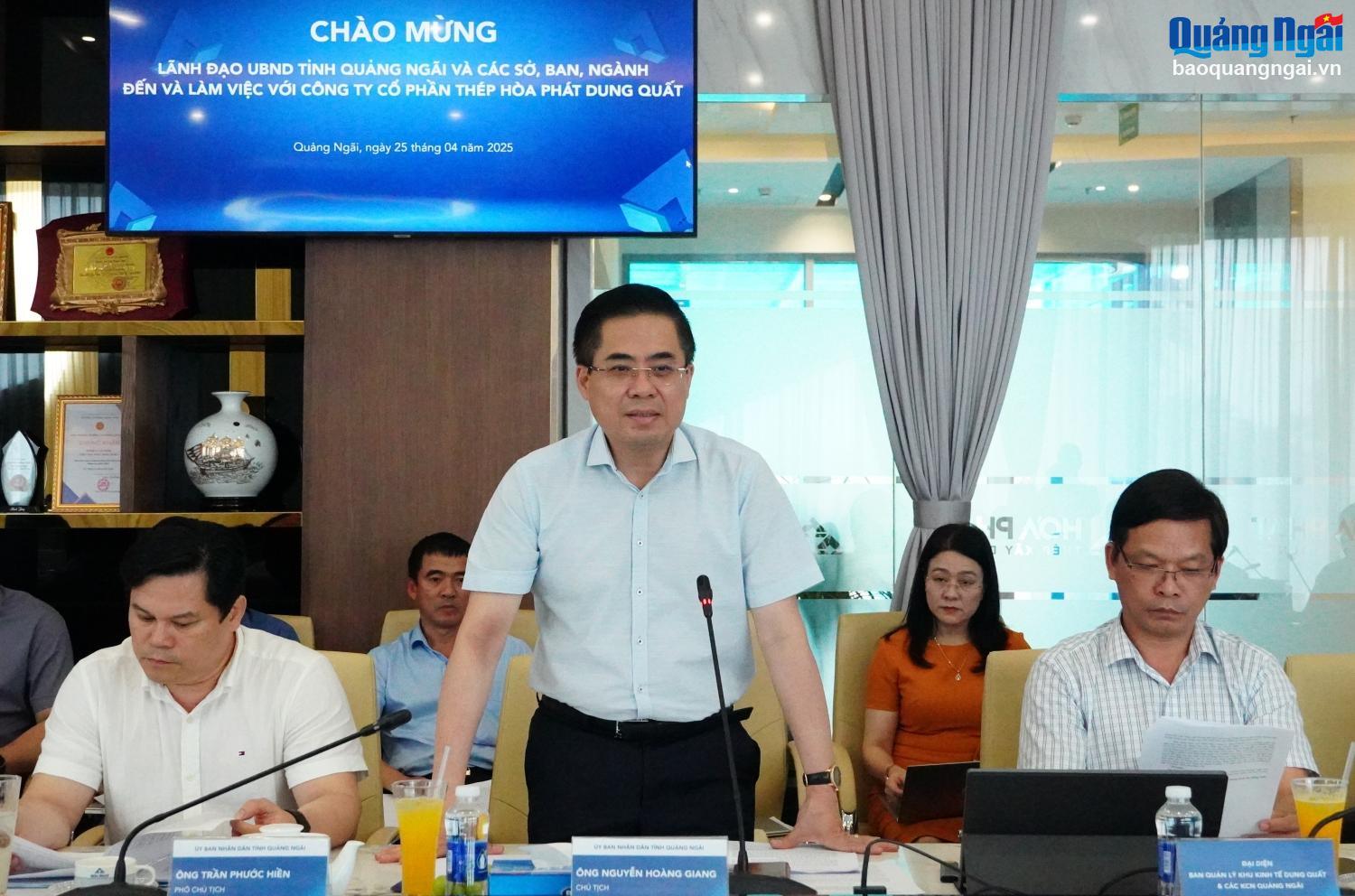 Tháo gỡ vướng mắc các dự án của Công ty CP Thép Hòa Phát Dung Quất