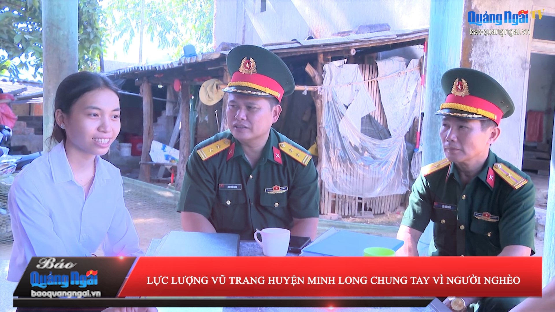 [Video]. Lực lượng vũ trang huyện Minh Long chung tay vì người nghèo