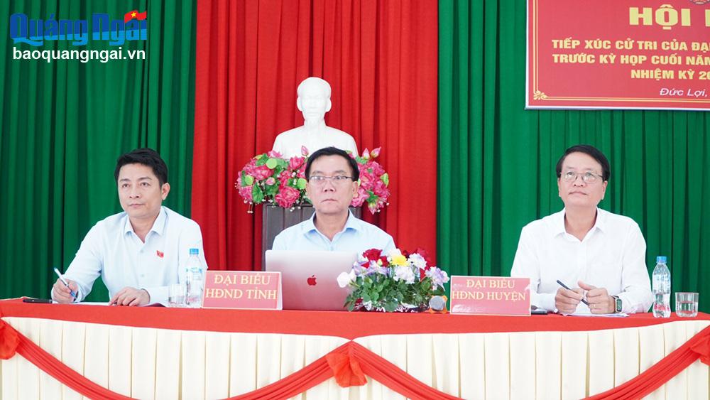 Phó Chủ tịch HĐND tỉnh Nguyễn Tấn Đức tiếp xúc cử tri xã Đức Lợi