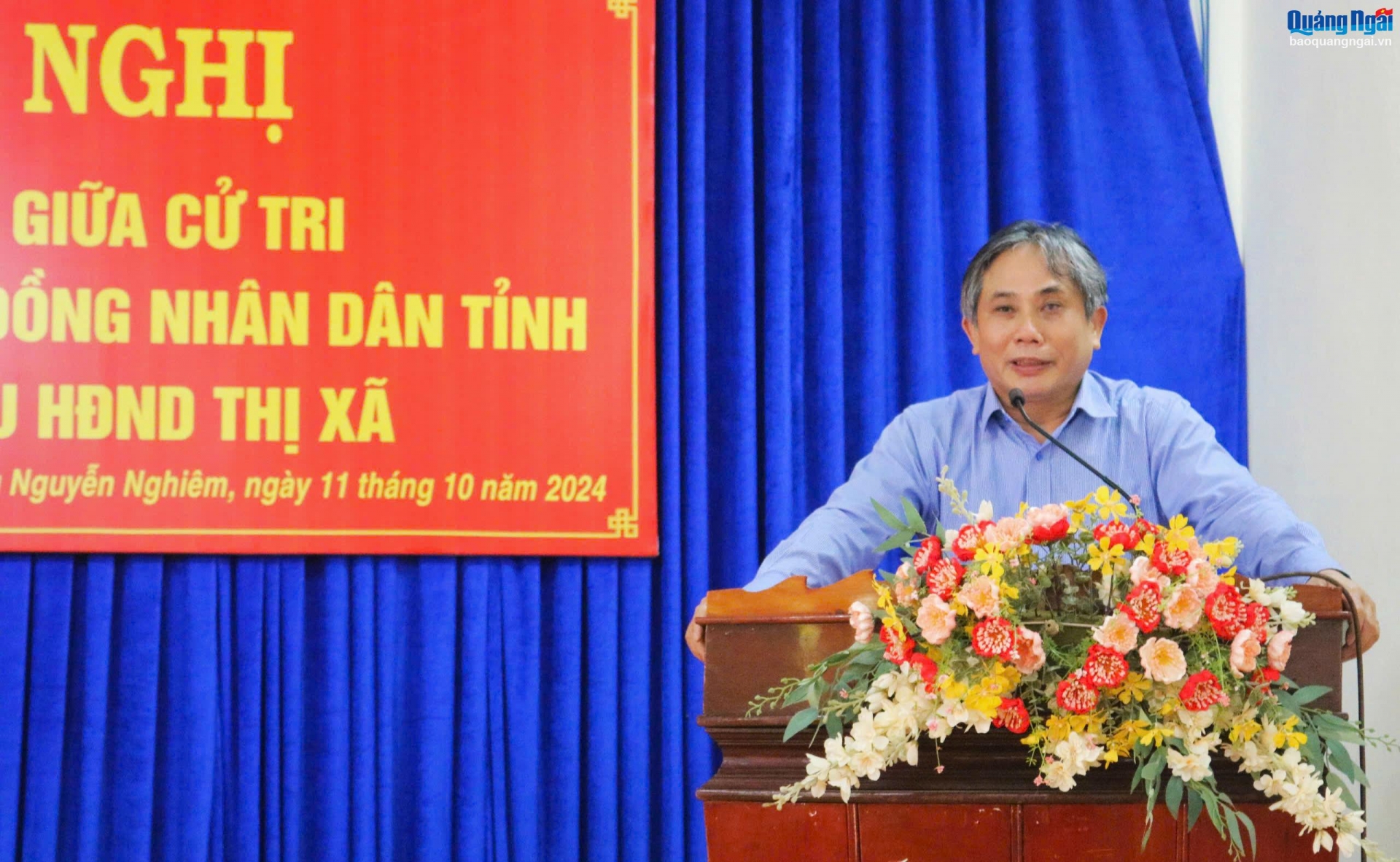 Trưởng ban Tổ chức Tỉnh ủy Lữ Ngọc Bình tiếp xúc cử tri phường Nguyễn Nghiêm